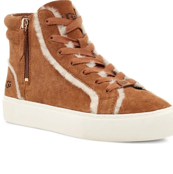 UGG Olli Spill Seam Sneaker CHESTNUT SUEDE 5 cy - Picture 1 of 5
